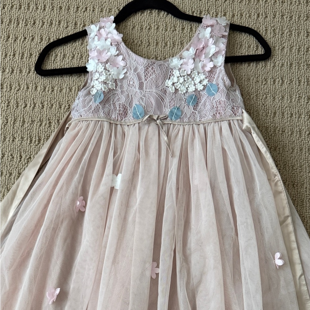 Elegant Pink Lace and Tulle Dress